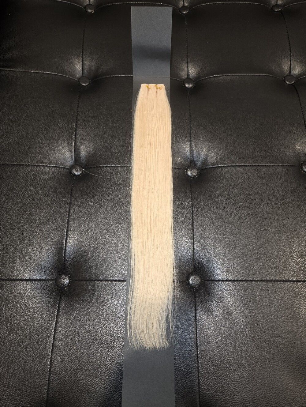 16" Virgin Malaysian Platinum Blonde Straight Invisible Tape Hair